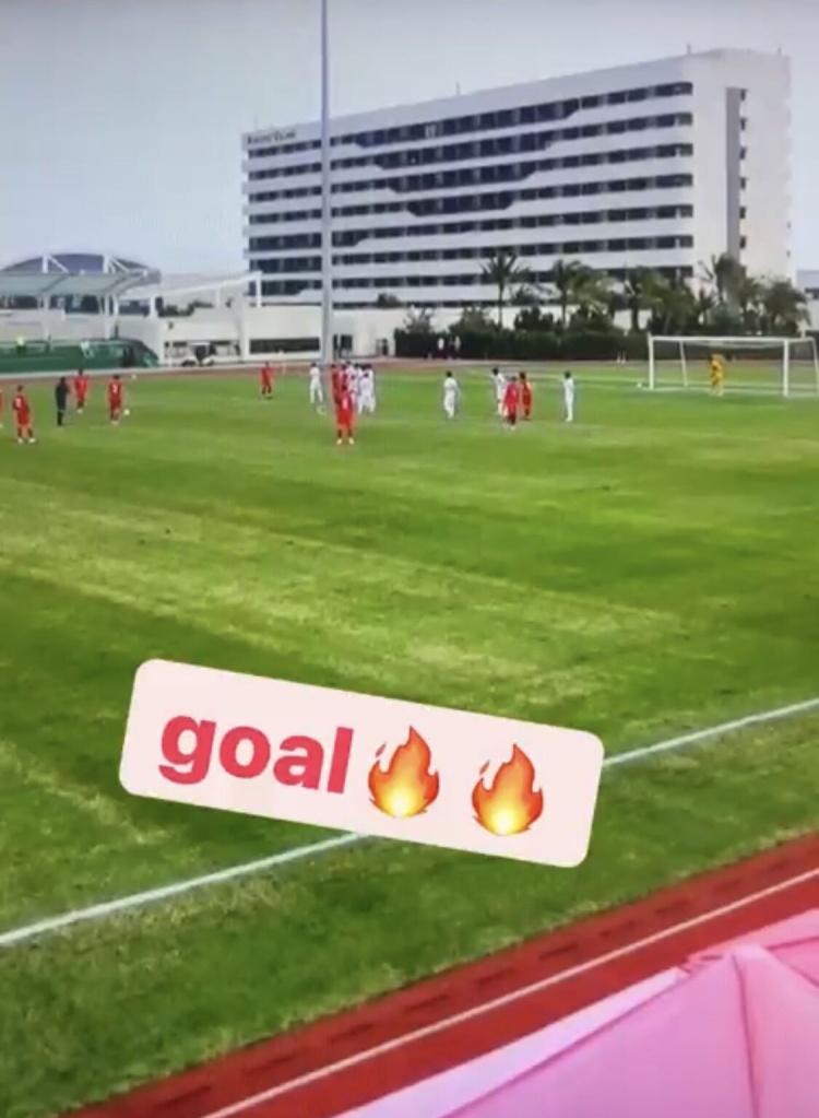 刘洋Instagram发布国足进球瞬间