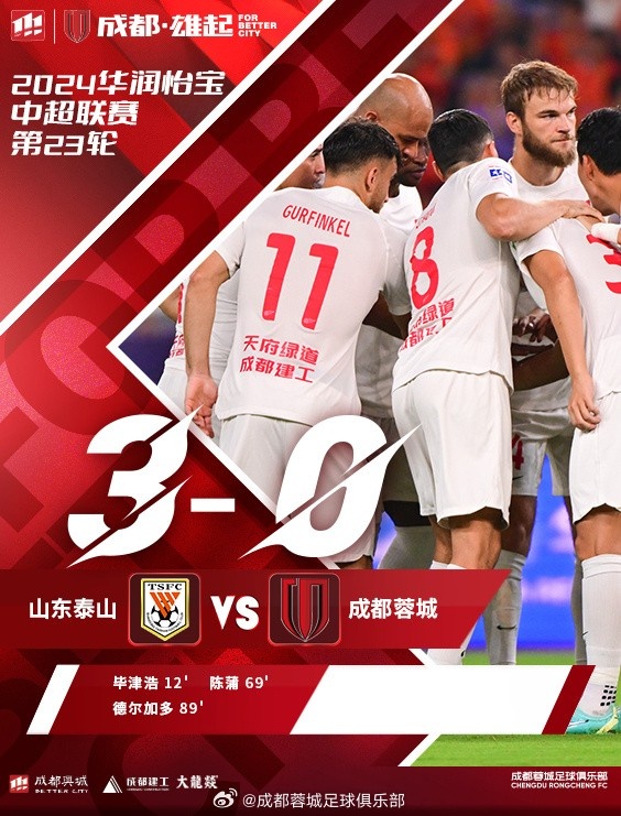 蓉城对阵泰山战败