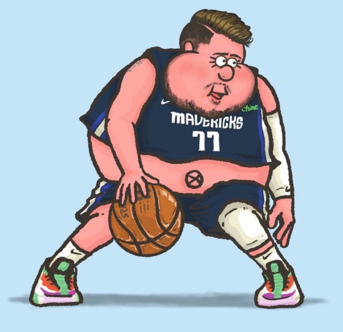 锡安与东契奇体重大比拼