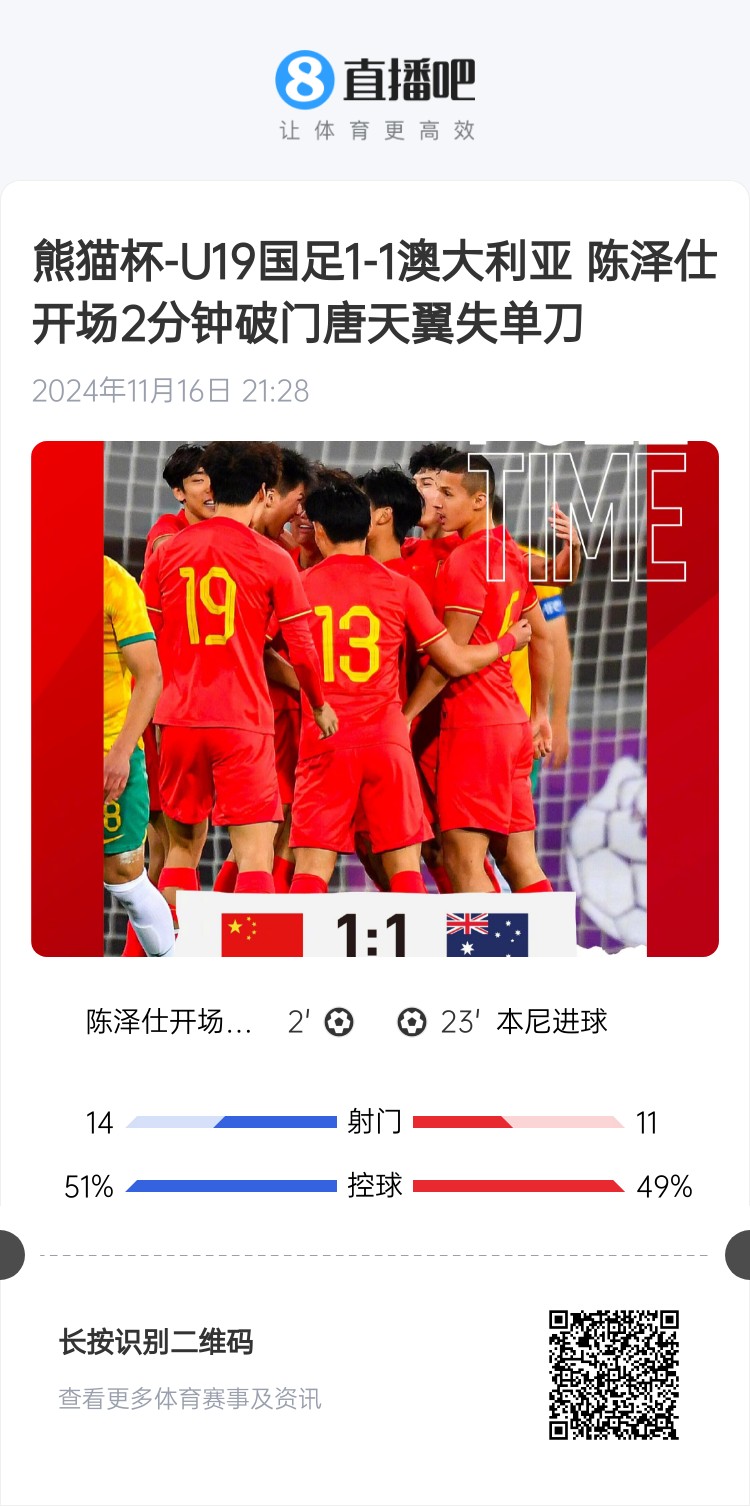 U20国青再战澳队