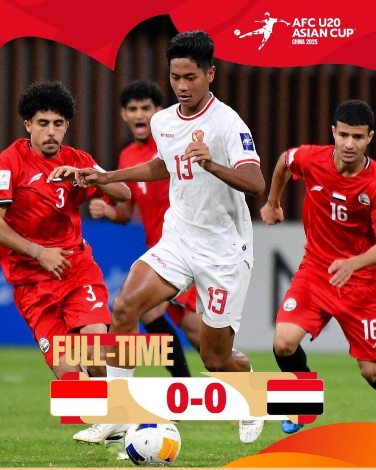 U20亚洲杯：印尼与也门互交白卷