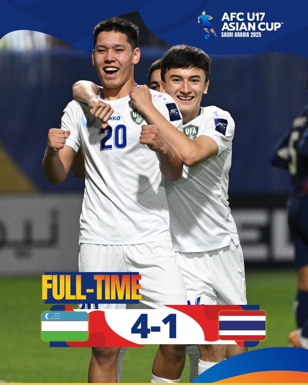 乌兹别克斯坦4-1轻取泰国